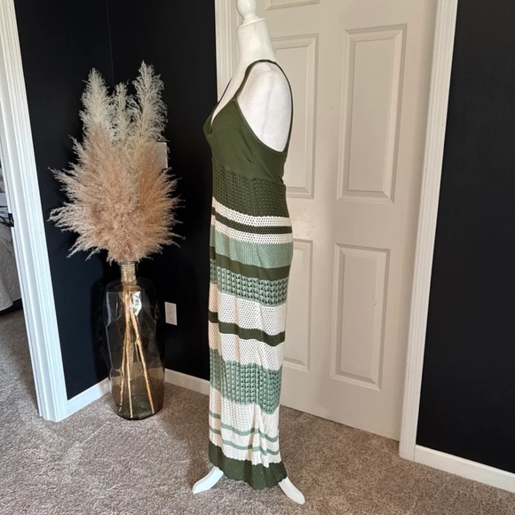 JOHANNA ORTIZ Vintage Affair Twist-Bustier Striped Pointelle Maxi Dress 
Medium - Picture 9 of 12